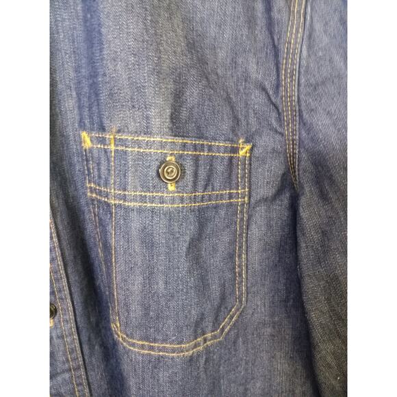 Industrie Casual Button Down Mens Denim Shirt sz Large - Picture 3 of 6